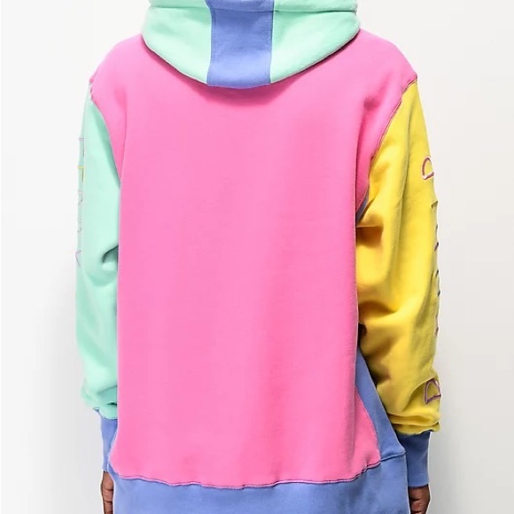 Teddy Fresh Rip and Dip color block unisex hoodie - Picture 3 of 9